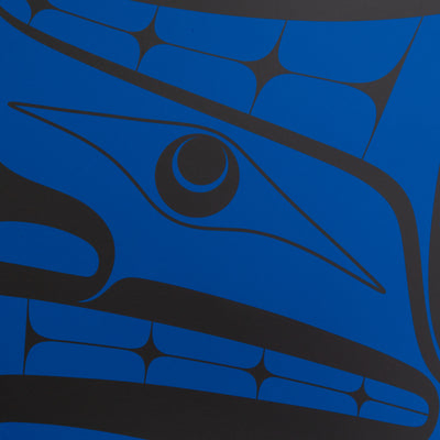 Close up of supernatural being on shadows robert davidsons haida formline fine art print