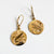 14K Gold Eagle Circle Earrings by James Sawyer (Haida) | 17 x 17 mm