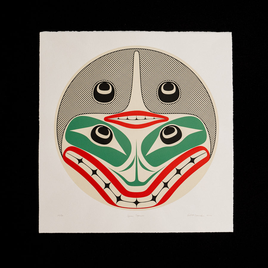 Sg̱aan Sg̱awee by Robert Davidson (20.5 x 19 5/8 inches)
