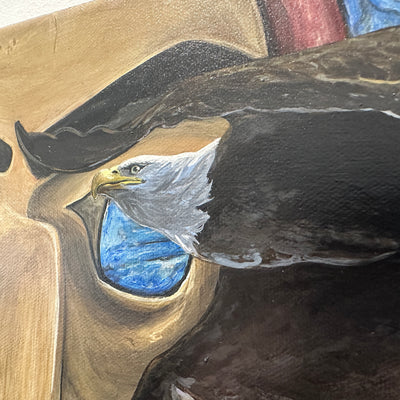 Eagles & Tsimshian Thunderbird Frontlet by Rhea Bell (Haida)