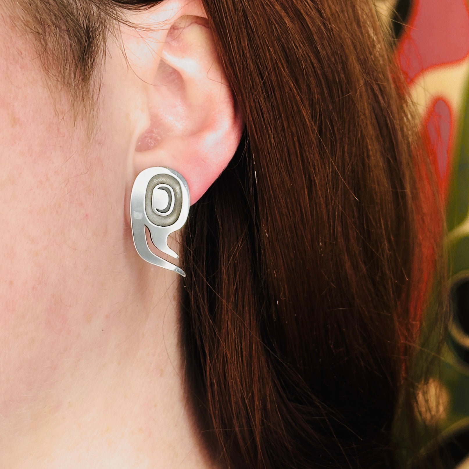 Sterling Silver Wolf Paw Studs by Danika Saunders (Nuxalk)