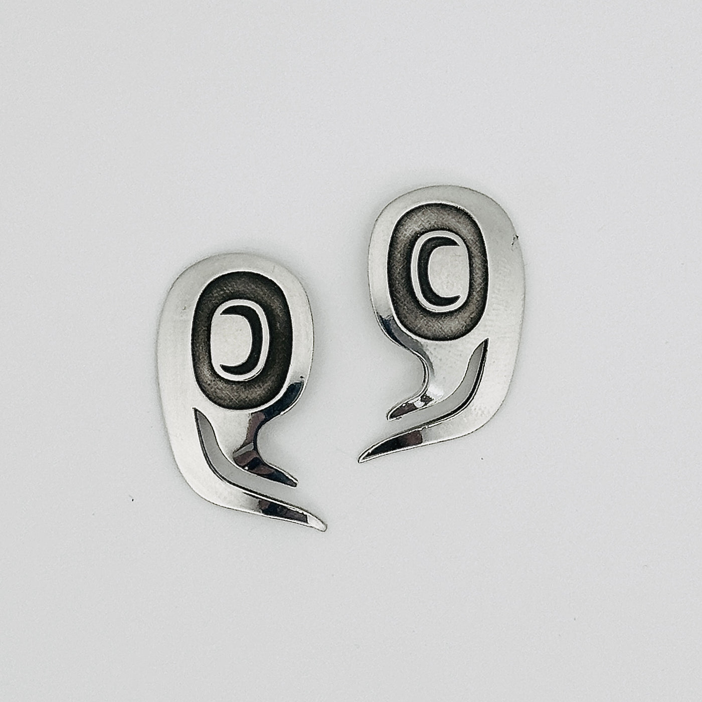 Sterling Silver Wolf Paw Studs by Danika Saunders (Nuxalk)