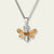 22k Canadian Gold Nugget Bee Pendant with Citrine