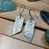 Silver northwest coast killer whale earrings