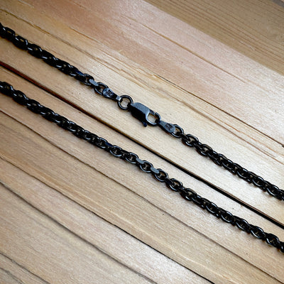 Black sterling silver chain