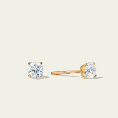 Canadian Diamond Stud Earrings with Screwbacks | Crystal Cabin Gallery