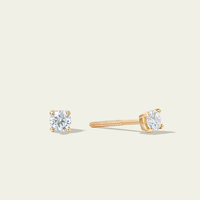 Canadian Diamond Stud Earrings with Screwbacks | Crystal Cabin Gallery