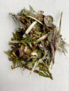 This Canadian smudge kit mix includes Sage, Sweetgrass, Cedar & Kinnikinnik healing herbs incense stick ceremony & is picked by Indigenous First Nations Aboriginal elders & is sold by Crystal Cabin.