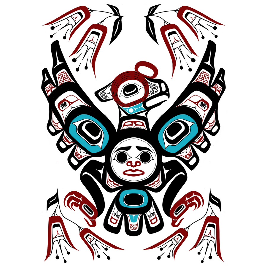 "Condor Meets the Northwest Coast” by Carmen Redunante (Nisga'a, Tsimshian, Chilean)