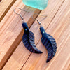 Argillite feather earrings