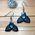 Argillite Whale Tail Earrings by Amy Edgars, Haida by Amy Edgars (Haida)