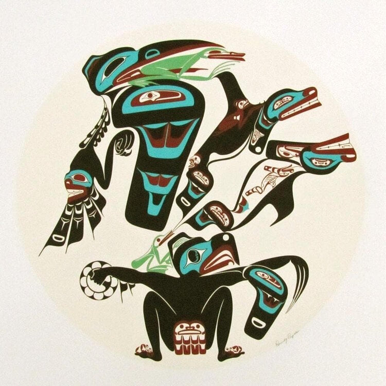 Haida Drum Design Limited Edition Fine Art Print. Sold by Crystal Cabin.