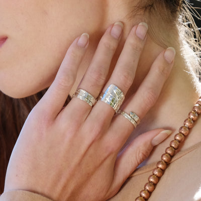 Indigenous Northwest Coast Native Haida Jewelry | Silver Hummingbird Ring | Sold by Crystal Cabin-1