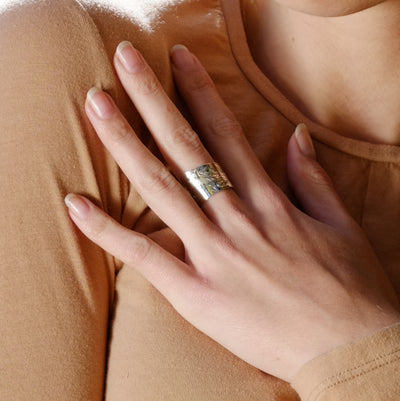 Indigenous Northwest Coast Native Haida Jewelry | Silver Hummingbird Ring | Sold by Crystal Cabin-1