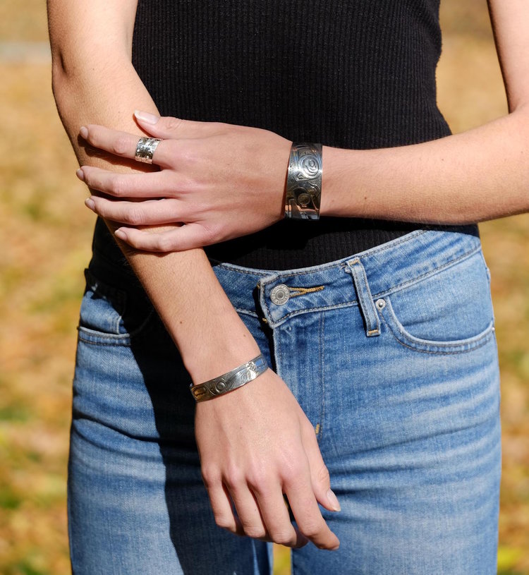 Silver Haida Eagle Bracelet