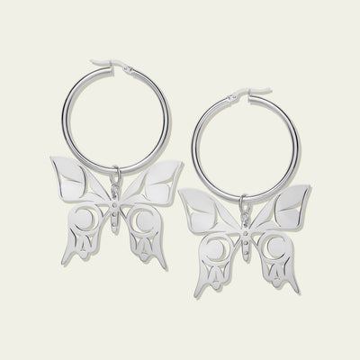 Large-silver-butterfly-hoops-by-Indigenous-artist-Morgan-Asoyuf-1