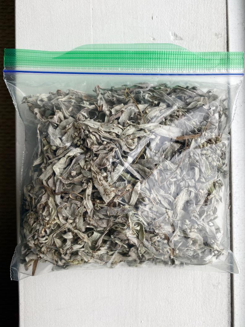 This Canadian Sage Smudging Loose Leaves Healing Herbs Ceremony Incense Stick is picked Indigenous people & elders & is sold by Crystal Cabin.