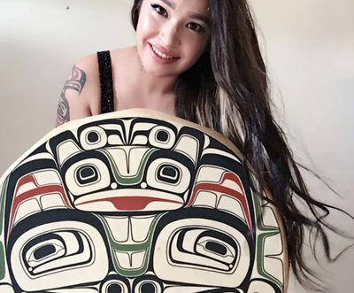 Ts'msyen northwest coast artist Morgan Asoyuf.