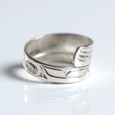 Sterling Silver Wolf Ring