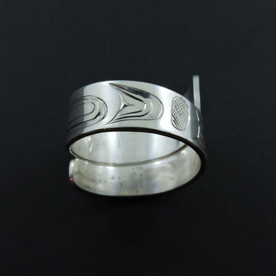 Silver Haida Eagle Wrap Ring