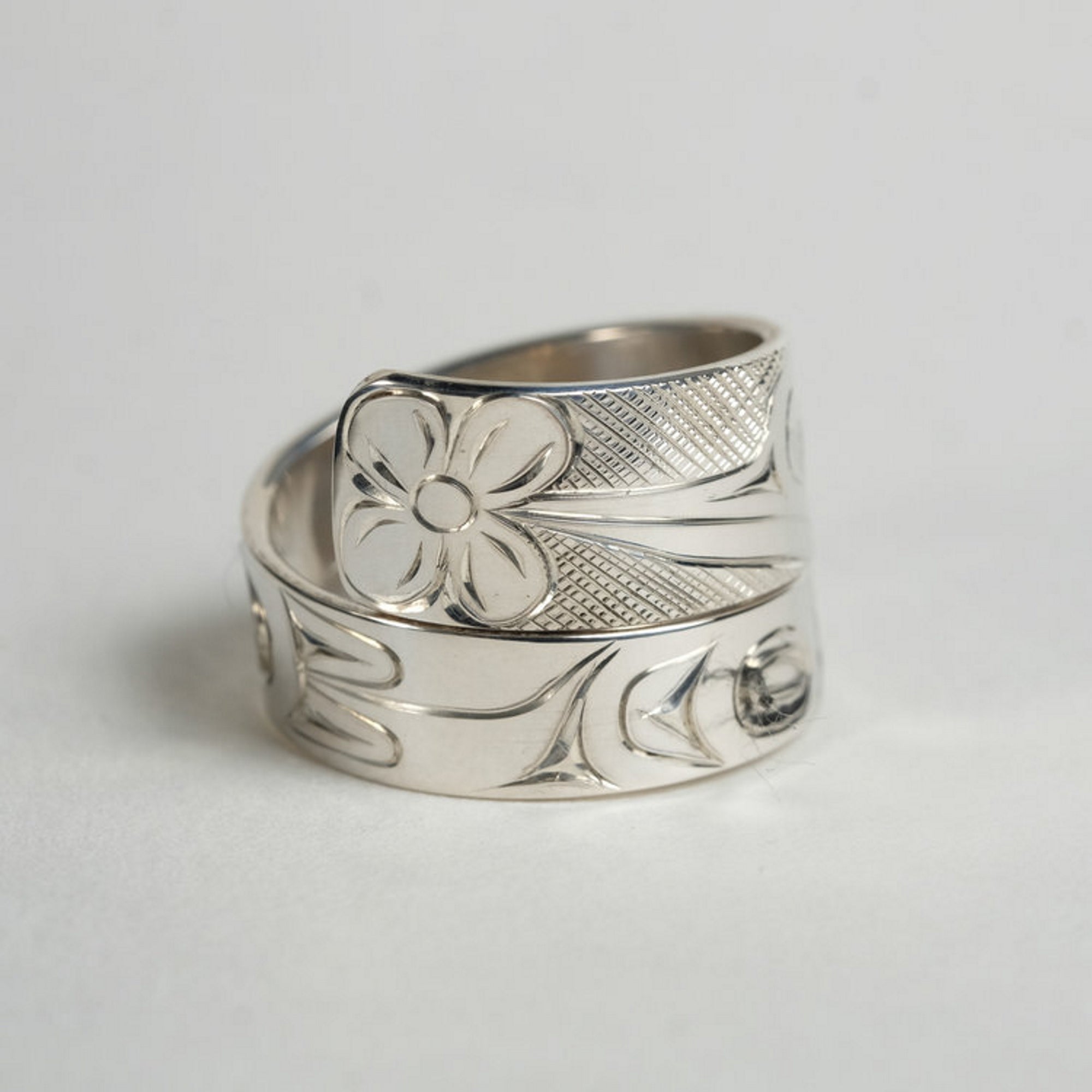 Indigenous Northwest Coast Native Haida Jewelry | Silver Hummingbird Ring | Sold by Crystal Cabin-1