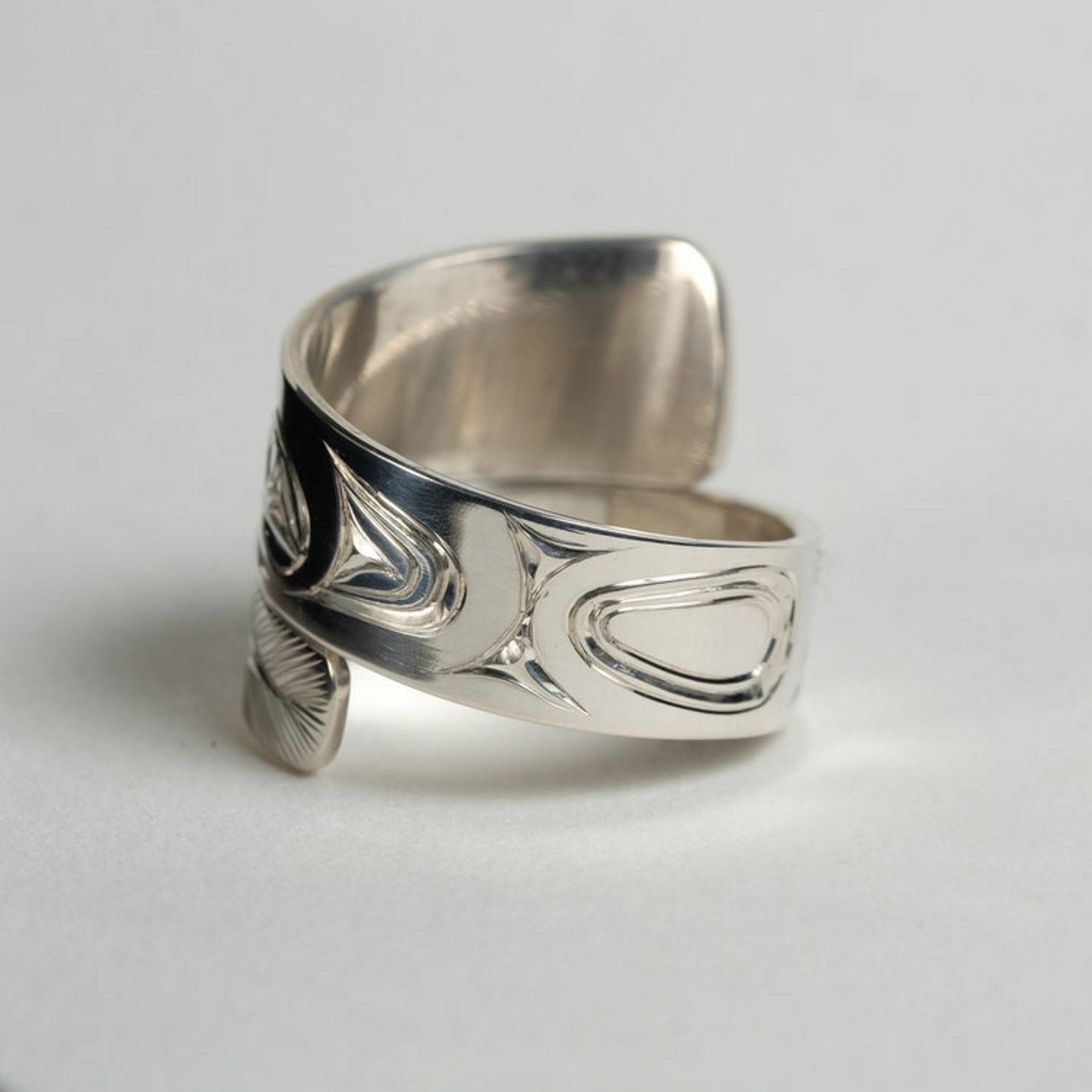 Indigenous Northwest Coast Native Haida Jewelry | Silver Hummingbird Ring | Sold by Crystal Cabin-1
