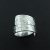 Silver Haida Wolf Wrap Ring