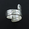 Silver Haida Wolf Wrap Ring