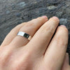 Sterling silver handmade band ring sold by Crystal Cabin Gallery