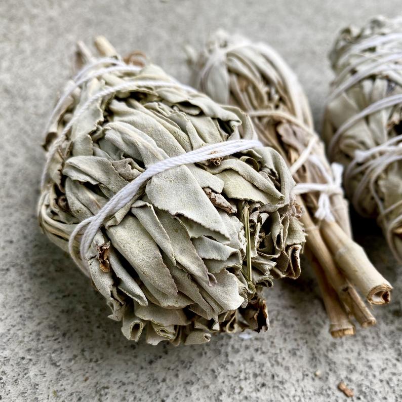 This Sage Smudging Bundle Sticks Incense Healing Ceremony Sustainable is sold by Crystal Cabin.