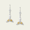 Whale Tail Earrings 22K Placer Gold Nuggets | Crystal Cabin Gallery