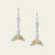 22k Canadian Gold Nugget Whale Tail Earrings