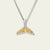 Gold Nugget Whale Tail Necklace