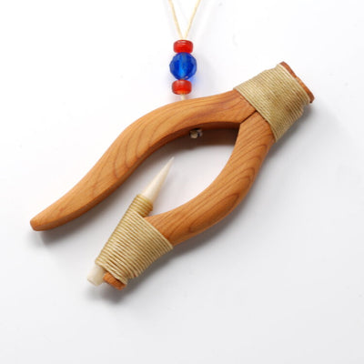 Haida Yew Wood Halibut Hook Pendant Necklace