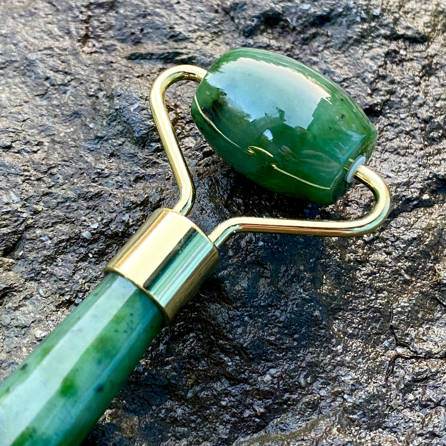 Authentic Canadian Local High Quality Jade Facial Rollers Skincare Crystals Energy from British Columbia sold by Crystal Cabin