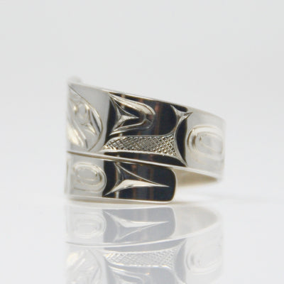 Silver Haida Eagle Wrap Ring