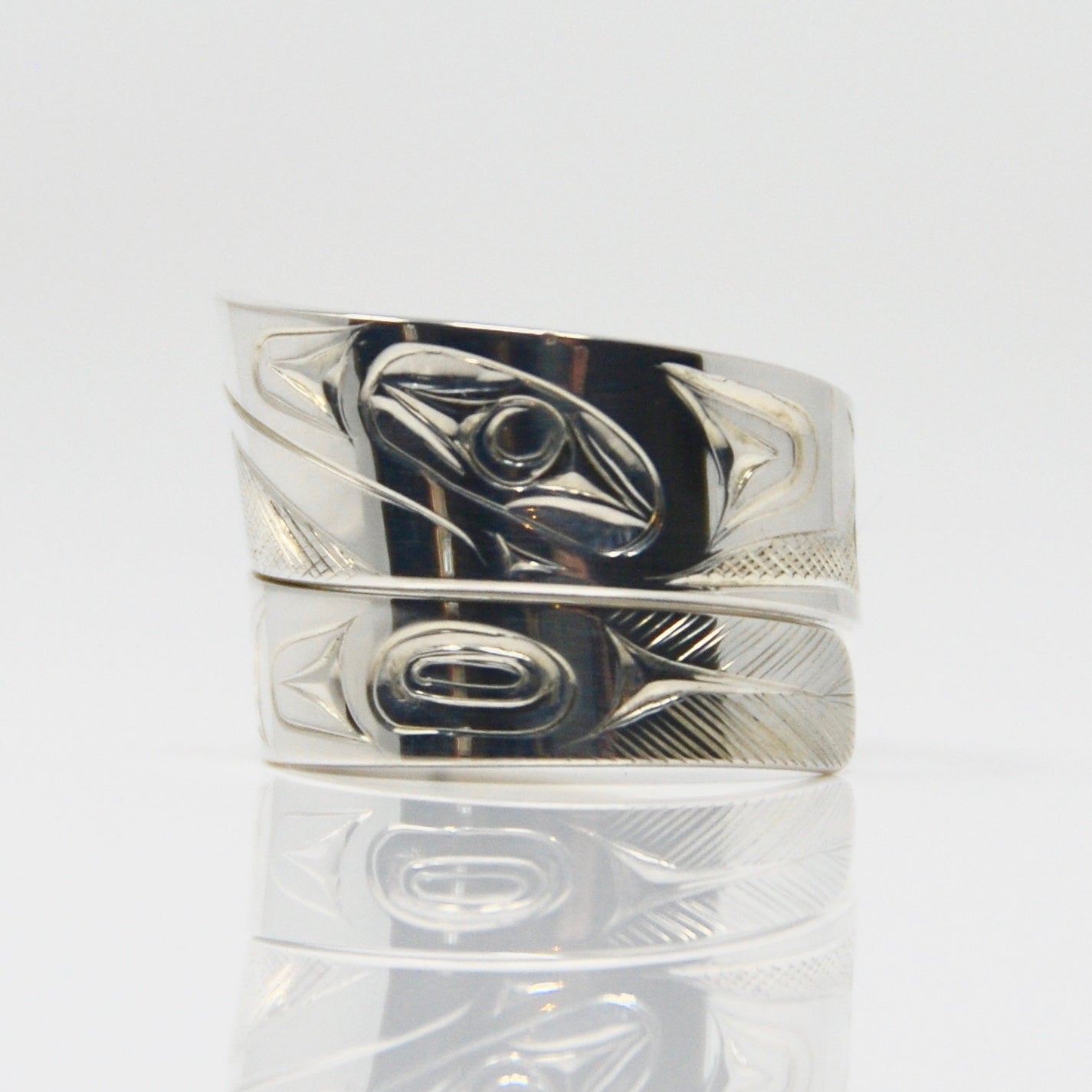 Silver Haida Raven Wrap Ring