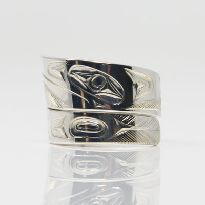 Silver Haida Raven Wrap Ring