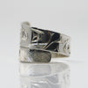 Silver Haida Wolf Wrap Ring