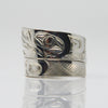 Silver Haida Wolf Wrap Ring